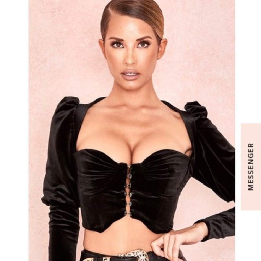 House of CB Karla puff sleeve corset top
